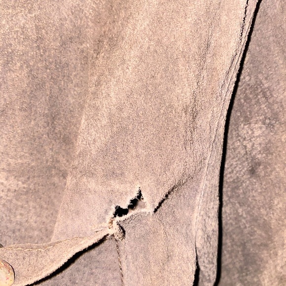 VINTAGE NF LEATHER BUTTON DOWN - Picture 8 of 9